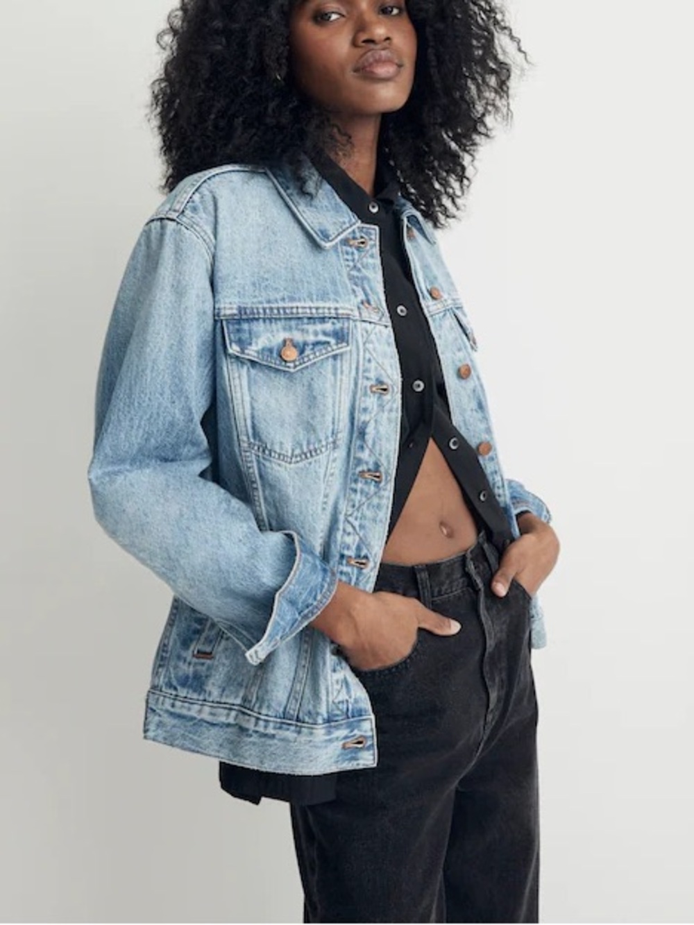 Madewell “Oversized Trucker” 100% Cotton Denim Jean Jacket Women’s XS